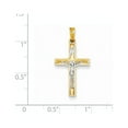 thumbnail image 3 of 14k Gold Two-tone INRI Crucifix Pendant Charm, 3 of 4