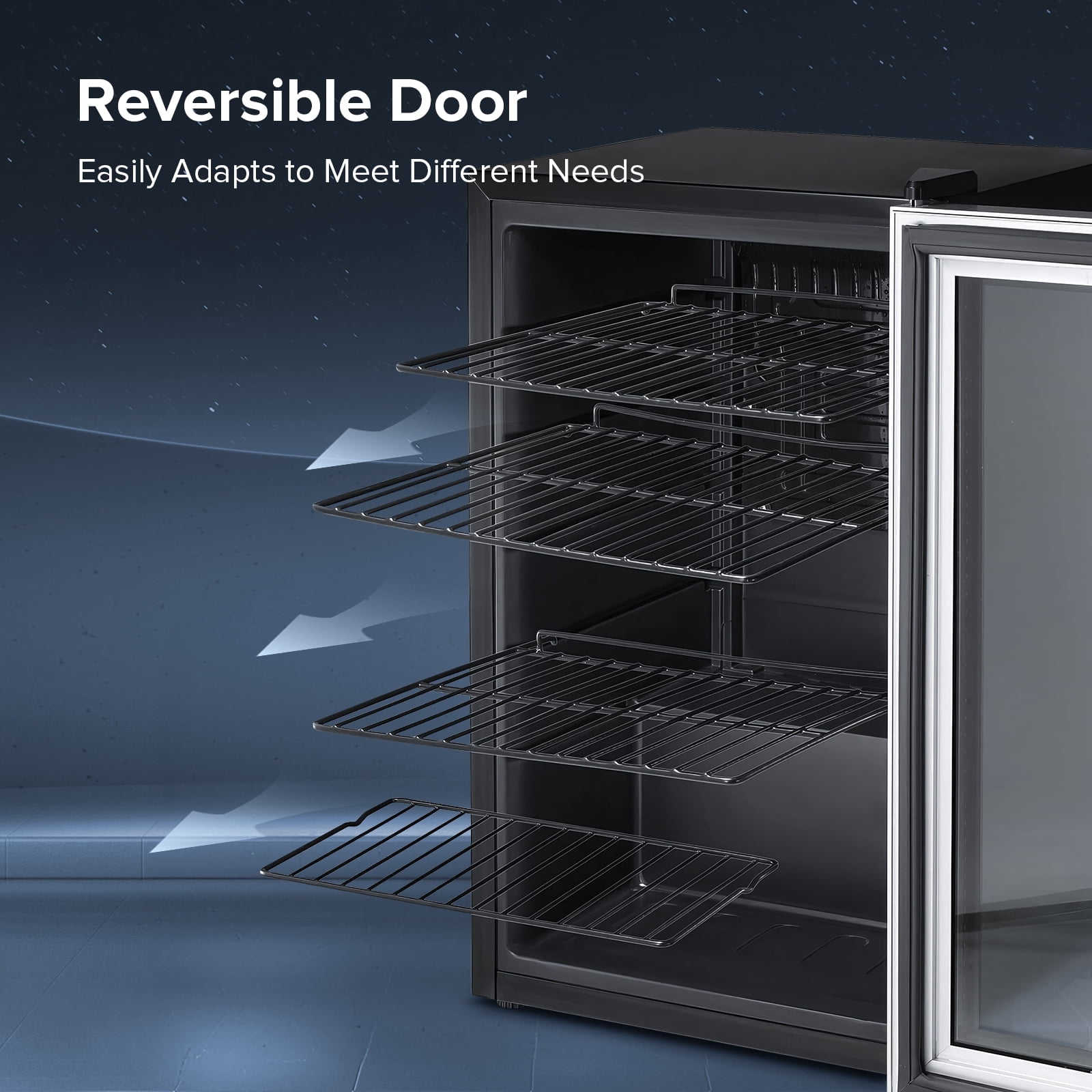 Auseo 150 Can Beverage Refrigerator Cooler,Drink Fridge with Black Glass Door, Touch Lock & Adjustable Shelf Wine Cooler for Home/Office/Bar