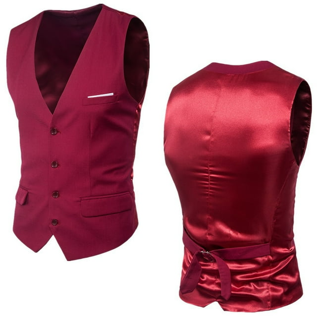 Jackets for Men Mens Solid Single Breasted Suit Slimming V-Neck Button Suit Jackets Top