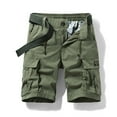 thumbnail image 2 of FRSASU Shorts de Randonnée pour Hommes Shorts de Golf Légers pour Travail Décontracté Voyage Shorts d'Extérieur avec Multiples Poches Fermeture Éclair devant Shorts de Sport Vert Armée, 2 of 4