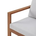 thumbnail image 2 of Weston Eucalyptus Wood Outdoor Dining Chairs with Gray Cushions/Set of 2, 2 of 7