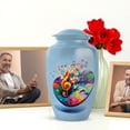 thumbnail image 6 of JAGASY Music Cremation Urn for Human Ashes - Decorative Small Blue Urn for Adult Female - 10 Inch Adult Urns for Funeral - 3 Inch Miniature Keepsake Urns for Men, Women - (1 Large, 4 Small), 6 of 7