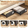 thumbnail image 5 of Under Bed Storage with Wheels,Under Bed Storage Containers with Clear Lids, Under-Bed Organizers for Clothes, Shoes – Durable Storage Bins with Smooth Rolling Wheels (Black, 4 Pack), 5 of 13