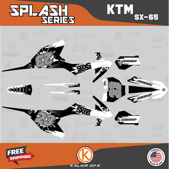 Kalair GFX Graphics Kit for Ktm SX65 (2016-2023) Splash Series