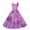 Light Purple, variant on Valentines Day Sleeveless A-line Dress with Heart Print Casual Off-Shoulder Sleeveless Dress Orange M