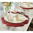 thumbnail image 3 of Red Beaded Placemats Set of 2 for Dining Coffee Table Scratch Heat Stain Resistant Charger Kitchen Decor Durable Tablemats - Fall Autumn Thanksgiving Holiday - 13.75 Inches, 3 of 7