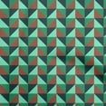 thumbnail image 1 of oneOone Cotton Silk Dark Green Fabric Geometric Sewing Craft Projects Fabric Prints By Yard 42 Inch Wide, 1 of 4