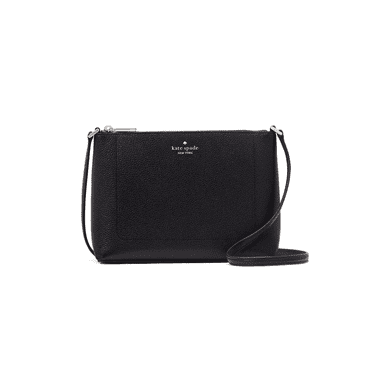 Kate Spade Leila Black Pebble Leather Crossbody Bag KG464 $299