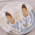 thumbnail image 7 of Gyujnb Toddler Girls Glitter Butterfly Mary Jane Shoes Low Heel for Formal Summer Parties,10-10.5 Years, 7 of 7