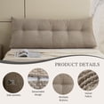 thumbnail image 6 of Lovote Triangular Headboard Pillow with Side Pockets, Bed Rest Reading Pillow, Removable & Washable Cover, Wheat Ear Velvet Texture Daybed Wedge Pillow for King Beds, 6 of 8