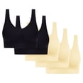 thumbnail image 2 of Sports Bras for Women Large Bust Comfortable Wire-Free Seamless Bra - Breathable Racerback With Light Lift, 5-Piece Pack Yellow S-4XL Up To 65% Off!, 2 of 6