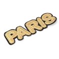 thumbnail image 4 of Parches de ropa bordados con forma de letra de París, lentejuelas hechas a mano, bricolaje, 2 uds., 4 of 8
