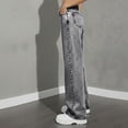 thumbnail image 7 of Tsivenald Womens Jeans High Waist Acid Wash Denim Wide Leg Five Pocket Button Fly Loose Casual Denim Pants, 7 of 7