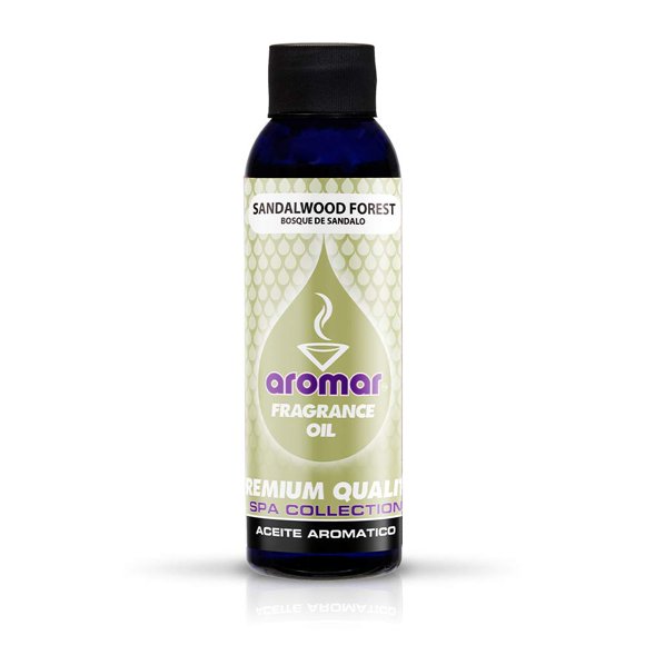 AROMAR Huile Parfumée de Qualité Supérieure, Bouteille de 4 Oz, Lot de 2, Parfum Aromatique Longue Durée, Aromathérapie Fraîche et Revitalisante pour Salon, Chambre et Cuisine, 8 Oz Bois de Santal Forêt