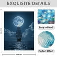 thumbnail image 3 of Diamond Art Kit for Adults, Sailing Under Silvery Moonlit Night Diamond Painting for Adults Beginners, 5D DIY Diamond Art Painting Kits, Colorful Diamond Painting Craft for Home Decor 12x16, 3 of 7