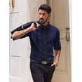 thumbnail image 4 of COOFANDY Dress Shirt for Men Untucked Wrinkle Free Shirt Long Sleeve Stretch Button Down Shirts, 4 of 6