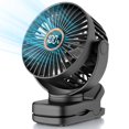 thumbnail image 1 of Ventilador con clip TUNISE Mini funciona con pilas y pantalla LCD, 1 of 3