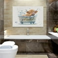 thumbnail image 6 of HFDF Bathroom Highland Cow Wall Art Highland Cow Bathtub Pictures Wall Decor Canvas Prints Modern Animal Painting Artwork for Bath Lavatory Washroom Restroom Living Room 20x16inch Framed, 6 of 6