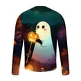 thumbnail image 4 of BiZtdJrK Halloween Tops for Men Fashion Ghost Print Tees Long Sleeve Casual Crewneck Pullover Blouse Novelty Holiday T Shirt Cool Costume Tee Top Prime Day Deals D-Multicolor#long sleeve tops XXXL, 4 of 5