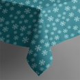 thumbnail image 5 of Teal Christmas Snowflake Pattern Square Tablecloth,Waterproof Square Table Cover,Wipeable Spillproof Washable Table Cover for Home Kitchen Party Decor 42"X42"(107x107cm), 5 of 6