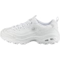 thumbnail image 2 of Zapatilla Skechers Sport D'Lites de espuma viscoelástica para mujer, color blanco y plateado, 2 of 7