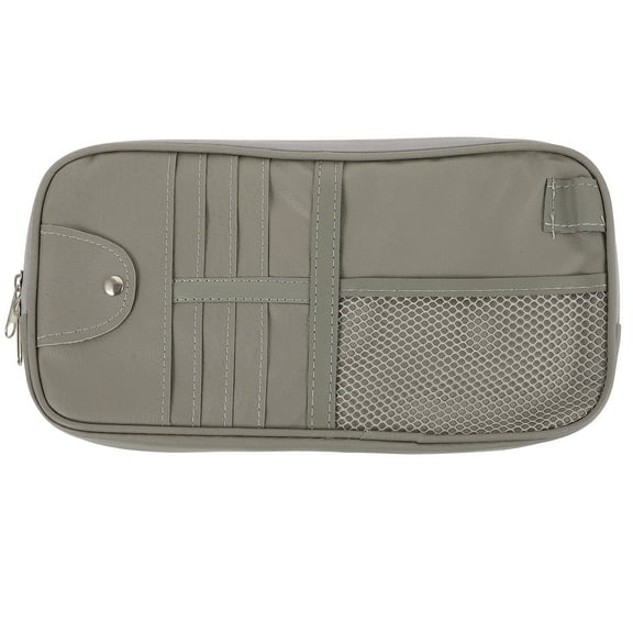 ITSELFER Car Sun Visor Organizer with Multiple Storage Pockets for Registration, Documents, Cards, and Accessories Holder