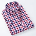 thumbnail image 6 of Awdenio Big and Tall Shirts for Men Plaid Short Sleeve Button Down Shirts Cotton Regular Fit Casual Gingham Shirts, 6 of 7