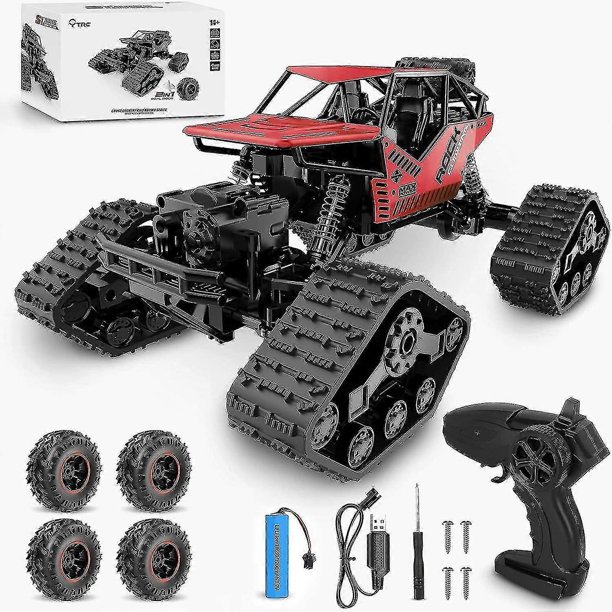 2 In 1 Rc Cars Remote Control Car 1:14 Scale 25 Mph 40 Km/h High Speed 4wd Off Road Rc Trucks compatible with Adults Boys & Kids, 2.4ghz All Terrain T