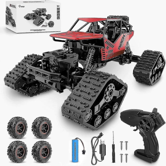 2 In 1 Rc Cars Remote Control Car 1:14 Scale 25 Mph 40 Km/h High Speed 4wd Off Road Rc Trucks compatible with Adults Boys & Kids, 2.4ghz All Terrain T
