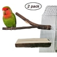 thumbnail image 1 of Loro Pájaro Percha Soporte Plataforma Madera Natural Loro Trampolín Rama De Árbol 2 Uds Moyic EL010172-00, 1 of 4