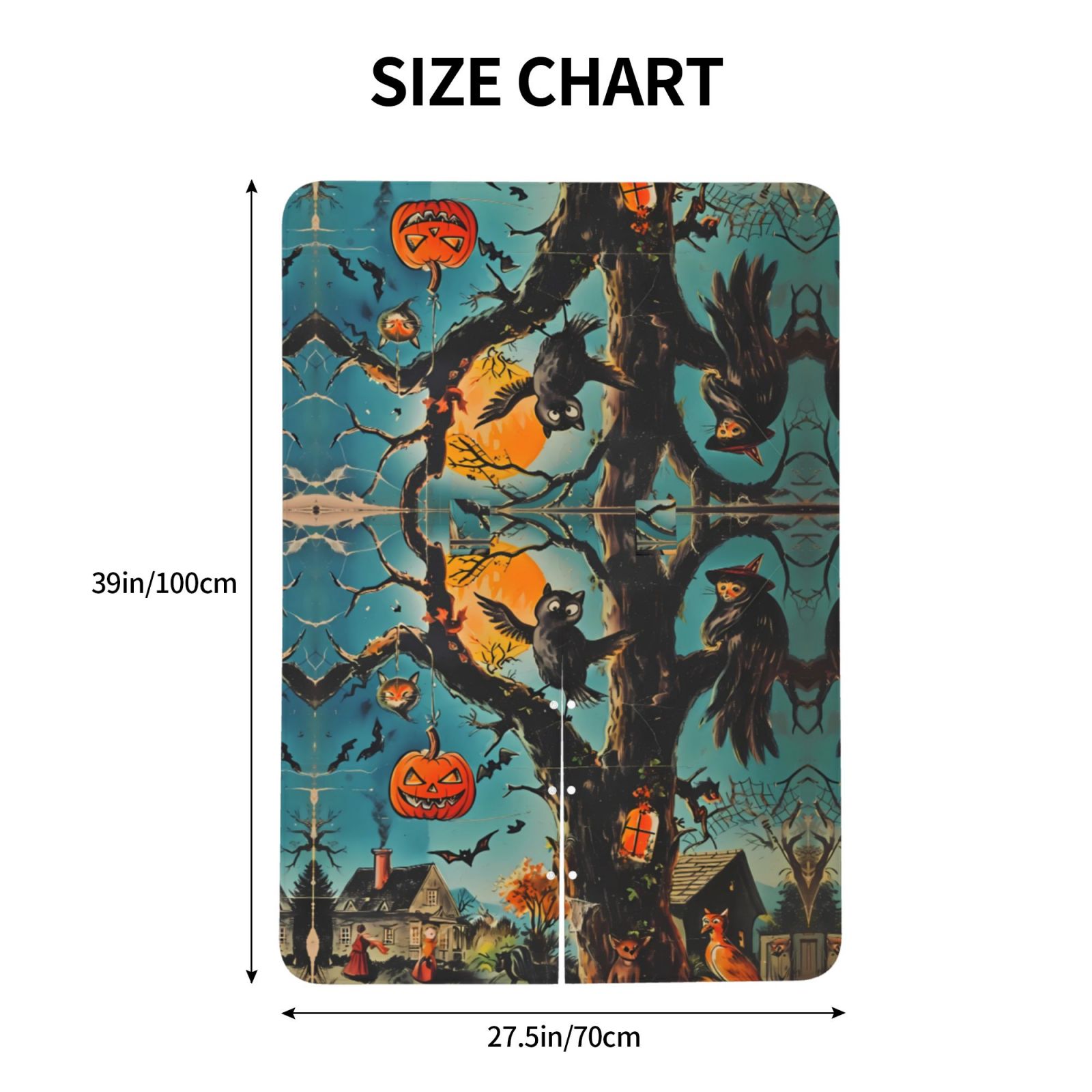 Car Seat Cover Baby - Halloween Tree Branch Village Breathable Infant Car Seat Cover for Baby Carseat, Lightweight Comfort Baby Essentials Must Haves Newborn Stuff for Girl Boy