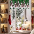 thumbnail image 3 of Christmas White Valances for Windows, 54 x 18in, Red Snowmans Snowflakes Birds Dark Green Rod Pocket Kitchen Valance Curtain Light Filtering Window Treatments for Living Room Bedroom, 1 Panel, 3 of 7