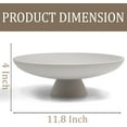 thumbnail image 6 of Large Decorative Bowl, Modern Resin Pedestal Bowl for Home Decor, Stylish Fruit Bowl for Kitchen Counter, Chic Key Holder for Entry Table, Grey, 6 of 12