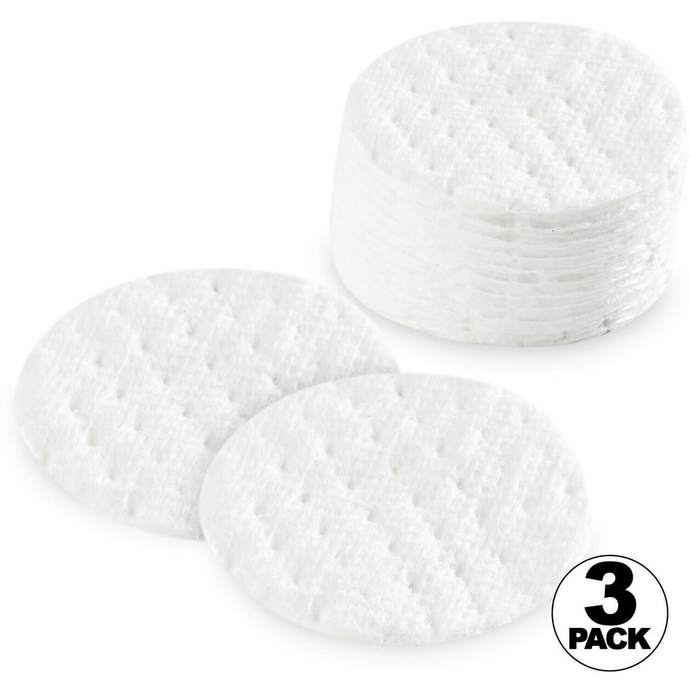 3 PACK 100 Premium Pure Combed Facial Cleansing Cotton Pads Rounds