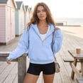 thumbnail image 6 of Half Zip Cropped Hoodies for Women Y2k Cute Jackets Spring Fashion 2026 Sweatshirts, 6 of 7