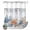 Light Blue, variant on No Hook Shower Curtain, Blue Coastal Shower Curtains for Bathroom with See Through Top Window, Summer Beach Starfish Weeping Eucalyptus Waterproof & Washable Bath Curtain 60"x72"