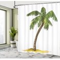 thumbnail image 5 of Ambesonne Tropical Shower Curtain, Cartoon Palm Trees, 69"Wx70"L, Green Brown, 5 of 5
