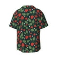 thumbnail image 4 of Goofa Strawberry Printed Men's Casual Short-sleeved Shirt,Lightweight Breathable Button-down,Summer Casual men's top,Versatile Fashion shirt-Large, 4 of 7