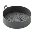 thumbnail image 2 of Food Grade Silicone Baking Tray for Air Fryer – Square Cake Mold, Microwave & Oven Safe, Flexible Non-Stick Pizza Pan, 2 of 6