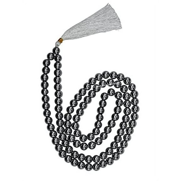 Silver Hematite Mala Beads 108 Buddhist Prayer Beads Japamala