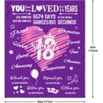 thumbnail image 2 of 18th Birthday Gifts for Girls, 18th Birthday Gifts for Daughter, 18th Birthday Decorations for Girls, Happy 18th Birthday for Sister, BFF, Friend, Sweet 18 Birthday Blanket 60x50in, 2 of 6