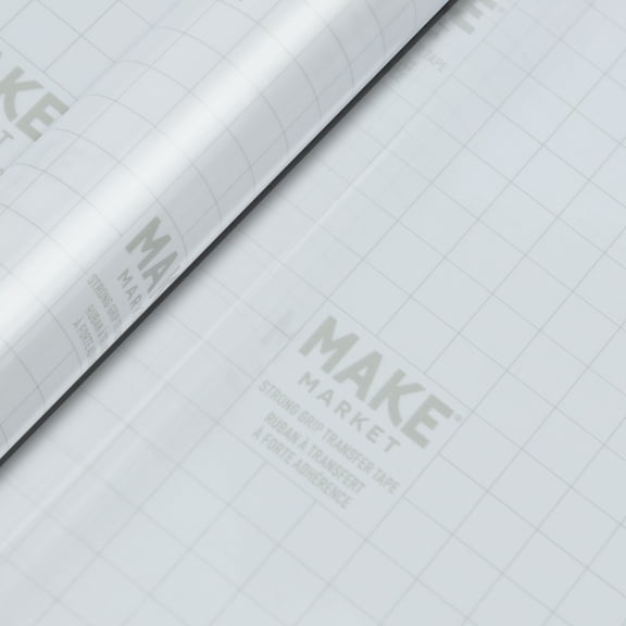Strong Grip Transfer Tape by Make Market â€“ 12" x 48" Rolls with Grid Lines for Easy Alignment - Transfers Most Adhesive Vinyl Cleanly with No Residue - 9 Pack