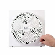 BLACK+DECKER Mini Box Fan – Tabletop Quiet 9 Inch Desk Box Fans Frameless BFB09W White