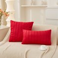 thumbnail image 1 of Nvzi Cojín decorativo, almohadas para cama de 45*45 cm, cojín rojo común con funda de felpa suave y relleno de poliéster, 1 pieza para decoración del hogar, cómodo y elegante. Estilo A., 1 of 5