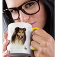thumbnail image 2 of 3dRose, Rough Collie Portrait, 11oz Two-Tone Yellow Mug, 2 of 7