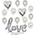 thumbnail image 3 of 1 Set Heart Shape Valentines Day Balloons Flexible Emulsion Wedding Site Love Balloons for Home-Red, 3 of 6