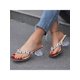 thumbnail image 5 of New Fashion Butterfly Flowers Decor High Heel Slippers Women's Flip Flops, 5 of 5