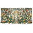 thumbnail image 7 of Yayeee Kitchen Curtains Tier Set of 2 Light Filtering 57"x36" Over Sink Window Panels, Beige Floral Garden, 7 of 7
