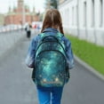 thumbnail image 6 of FORMRS Unisex Backpack Elementary School Travel Bookbag with Reflective Stripes, Magical Forest Glowing Lights, 6 of 7