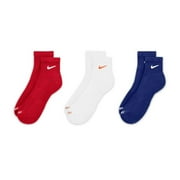 Mens Nike 3-pack Everyday Plus Cushion Ankle Training Socks Color: White Size: 12-15